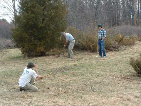 Preparing for the shot.